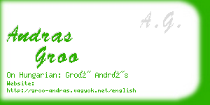 andras groo business card